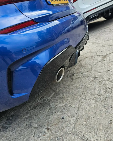 Rear Diffuser Bmw 2018-2021 G20/G21 Dual Exit Gloss Black