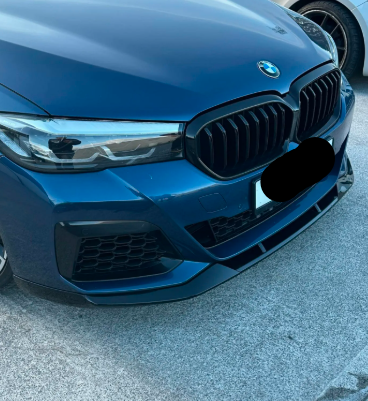 BMW G30 FACELIFT LCI 2020+ GLOSS BLACK FRONT SPLITTER